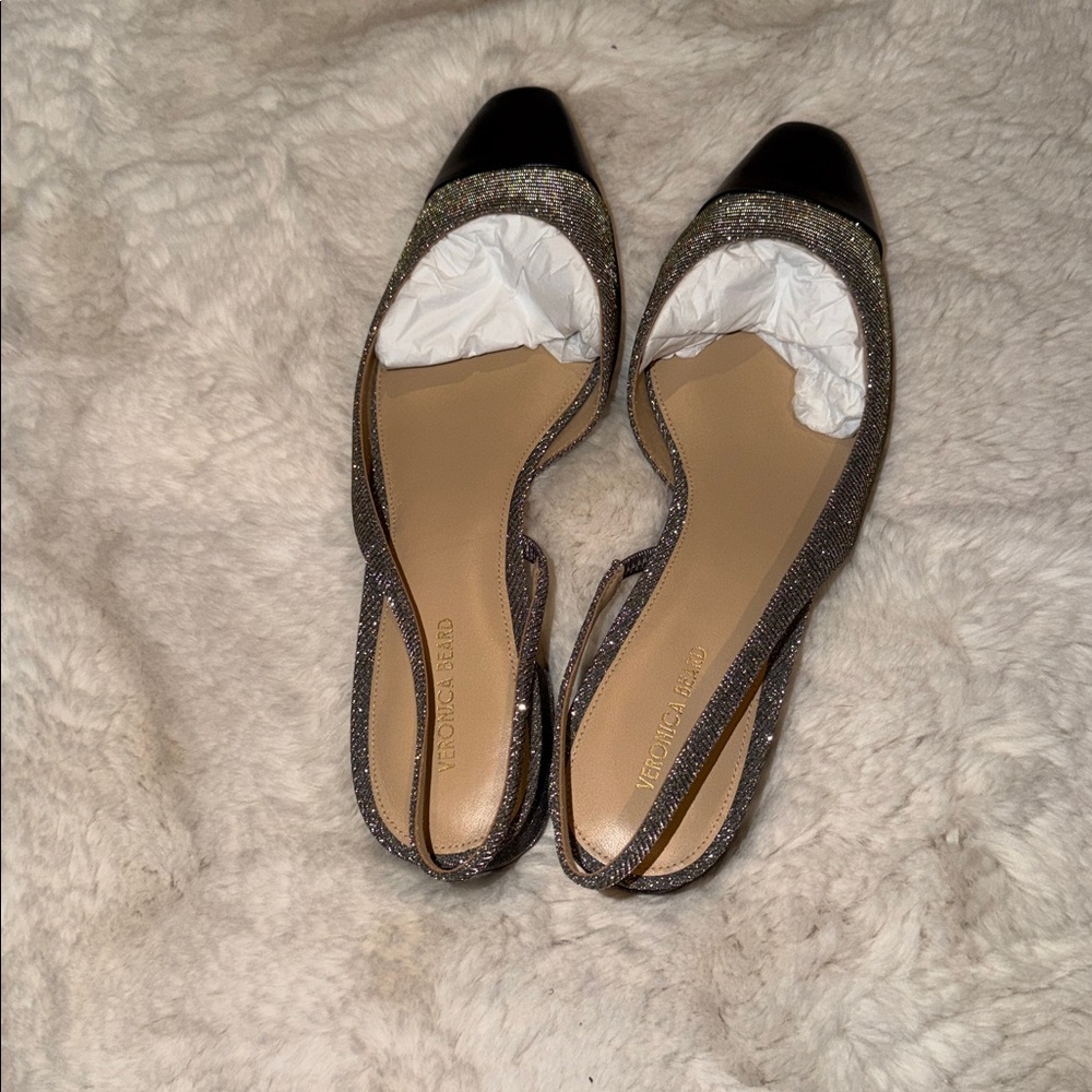 Veronica Beard Black and Silver Heels - Picture 3 of 6